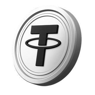 Tether USDT-coin weergegeven in het onderdeel accountgegevens